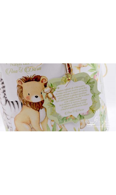 Trusou botez cu leuti elefanti zebre maimutele inspirat din cartea junglei Jungle Friends 27